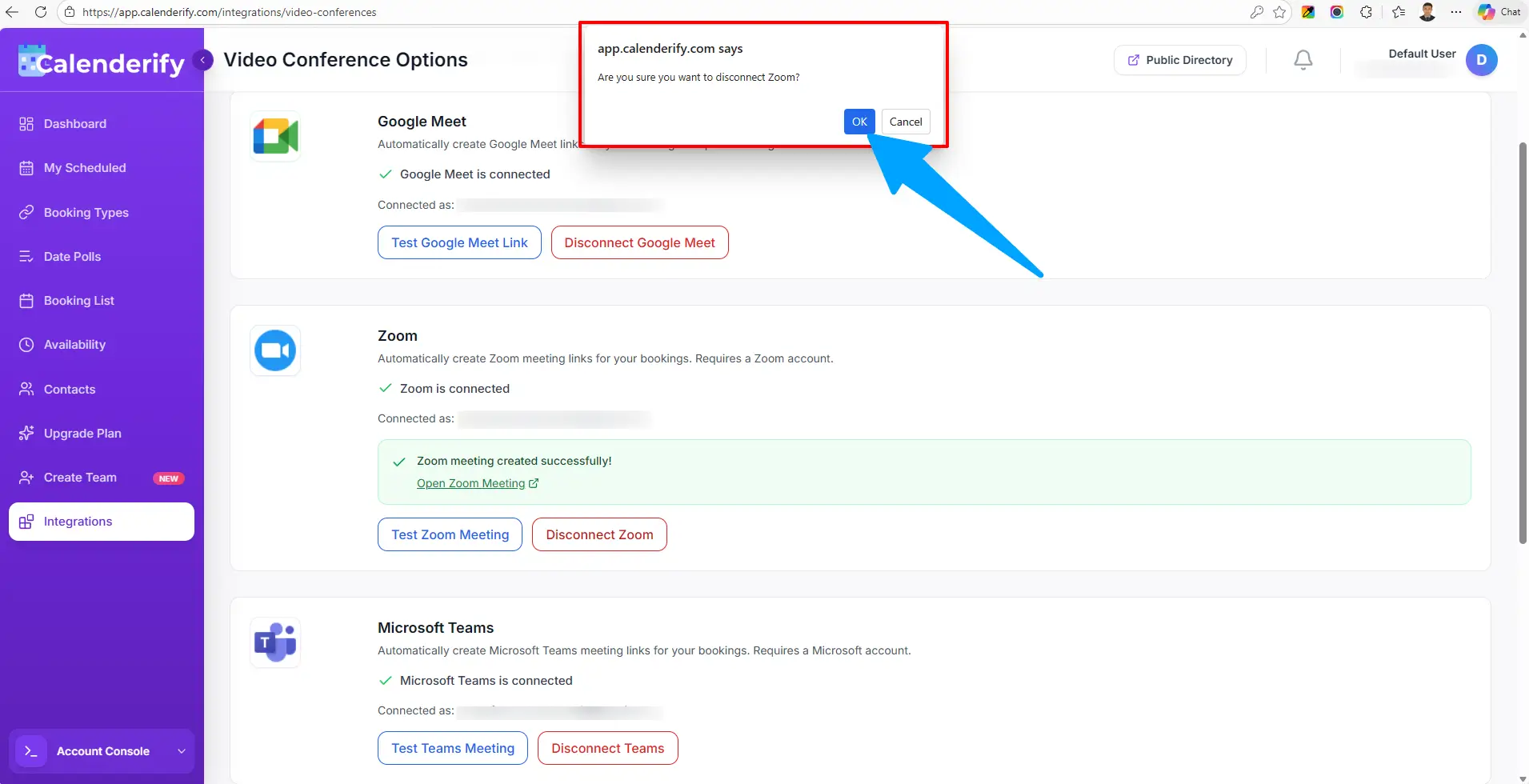 Zoom disconnection and data handling